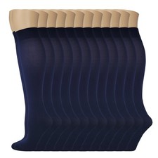 SUMONA 12 Pairs Pack Women Opaque Stretchy Spandex Trouser Socks 9-11 Navy