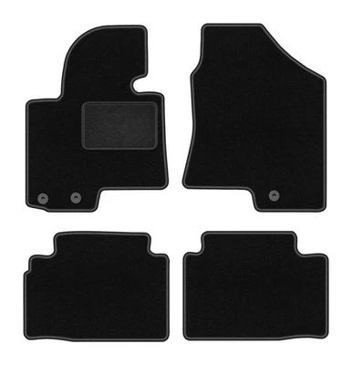 Tapis de sol en velours noir pour Hyundai ix35 année 2009-2015 set 4 pièces - Photo 1/4