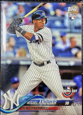 2018 Topps Opening Day Miguel Andujar New York Yankees Rookie Baseball Card #137. rookie card picture