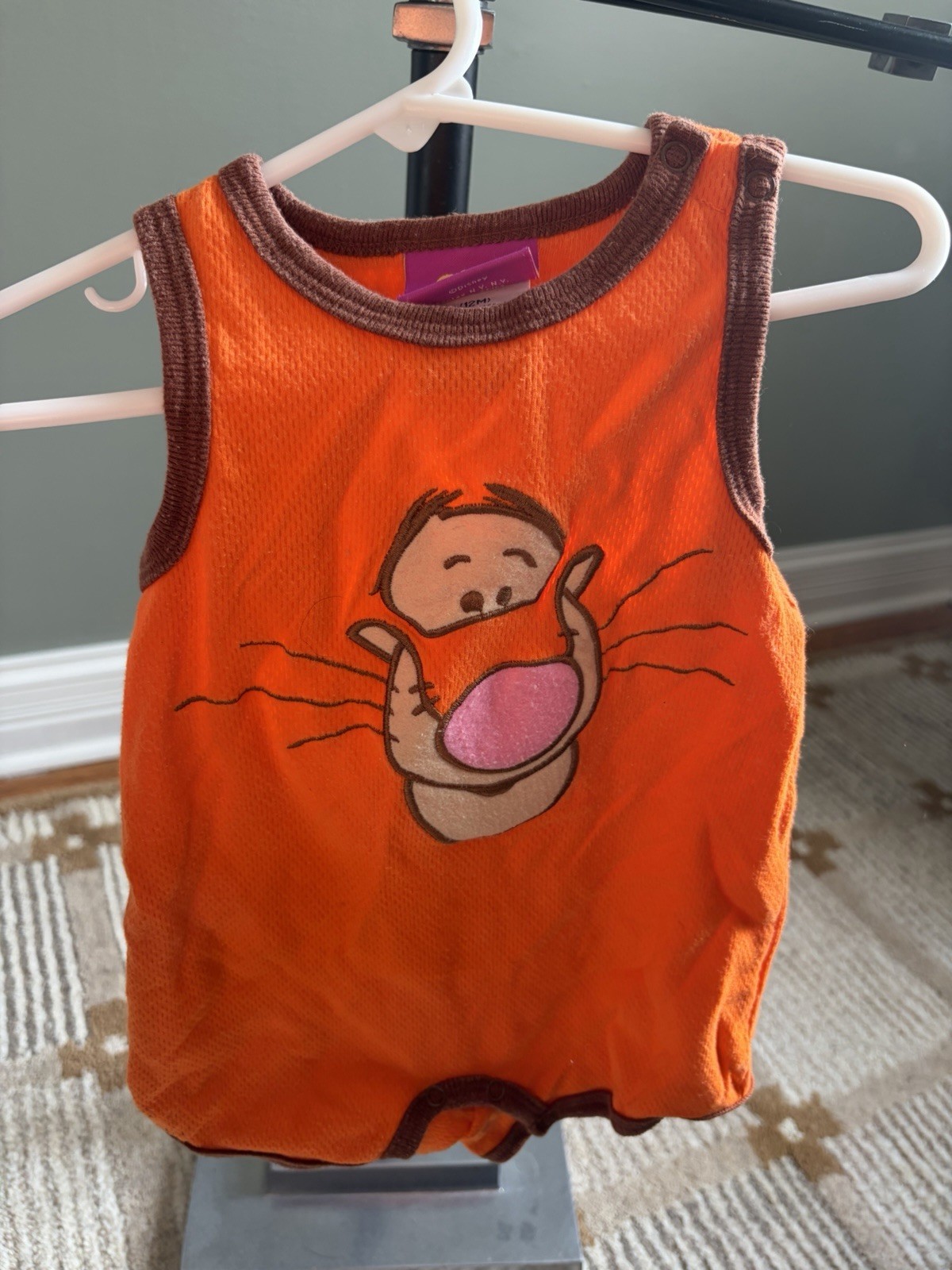 Vintage Disney Tigger Winnie the Pooh One Piece Romper Size 12 Month
