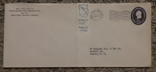 1953 WHITE RIVER JUNCTION VERMONT EARLY USE ERROR FEB. 22 1953