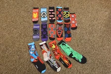 New Marvel Avengers 15 Assorted Pairs of Men's Socks Size 6-12