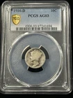 1916-D PCGS(AG03) Mercury Dime-A042