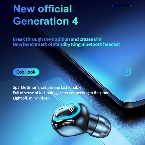 Bluetooth Mini Headset Wireless Computer Earphone Music Earpiece for Cellphones - Picture 7 of 17
