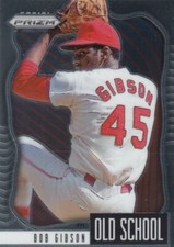 BOB GIBSON PRIZM OLD SCHOOL SILVER CARDINALS 2021 21 PANINI PRIZMS