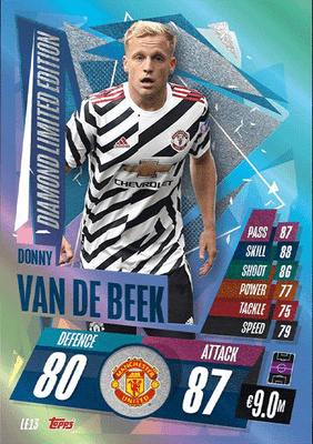 Match Attax 20/21 - Donny Van de Beek Diamond Limited ...