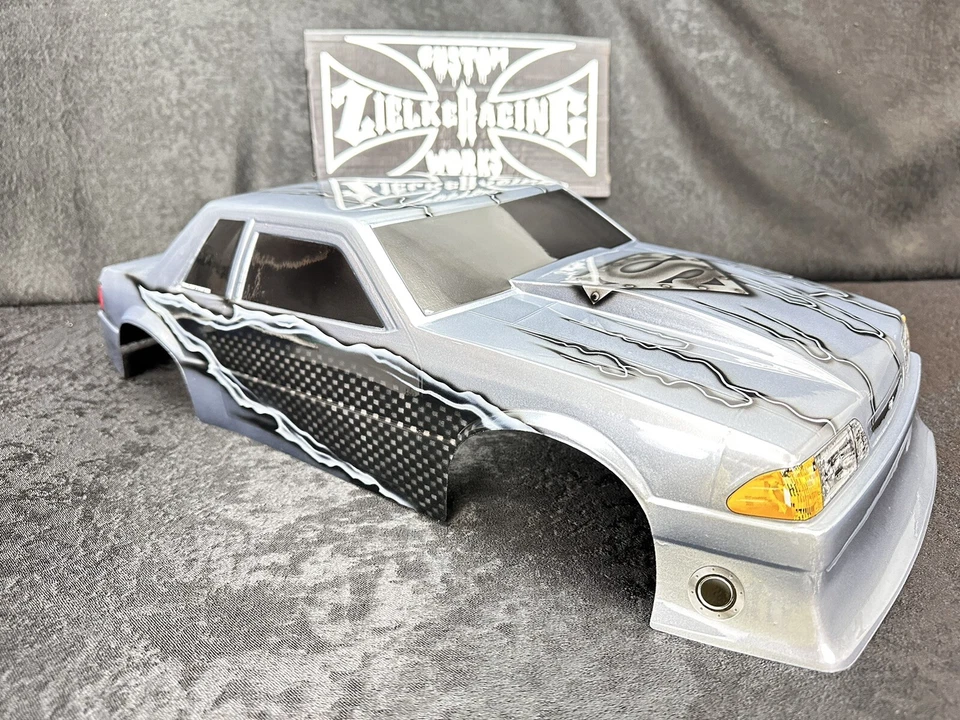 CUSTOM PAINTED RC DRAG BODY NO PREP LOSI 22S DR10 TRAXXAS SLASH MUSTANG FOX 0362 - Image 2 of 4
