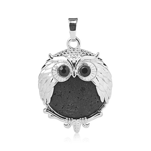 Piedra preciosa natural cuarzo cristal búhos colgante mujer collar joyería - Imagen 25 de 35