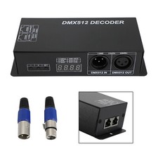 RGB DMX 512 Controller Decoder Dimmer 3Kanäle 24A 3x8A Streifenlicht F3