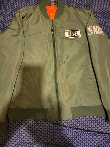 bomber jacket with orange inside