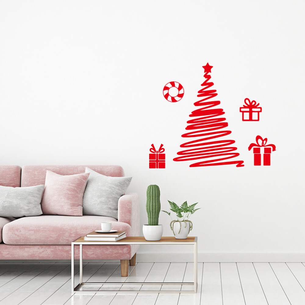 2 Pieces Christmas Door Stickers Xmas Wall Decals Removable eBay