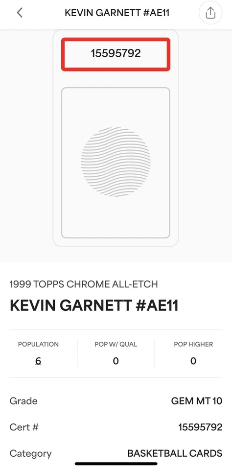 1999 Topps Chrome All-Etch Instinctive Force Kevin Garnett AE11 PSA 10 GEM MINT! - Image 2 of 3