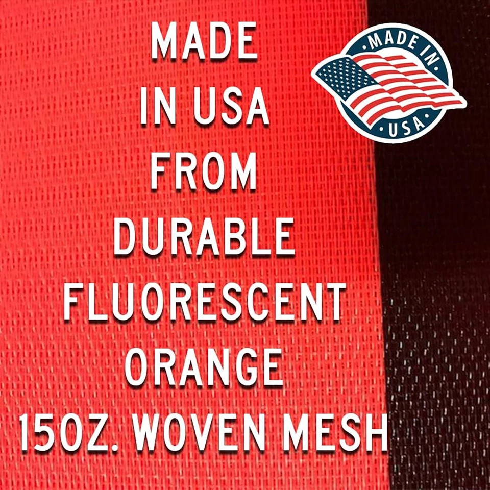 OrangeGear® 36" x 36" malla señal de tráfico, costillas cruzadas y kit de soporte de señal de acero Foto 4 de 4