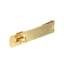 Brass Hasp & Staple Door Box Cupboard Cabinet Strap Over Catch Latch AND FIXINGS