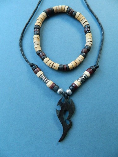 Necklace Celtic Maori Tribal Surfer Surf Mens Boys Jewellery Viking Bead Pendant - Picture 23 of 28