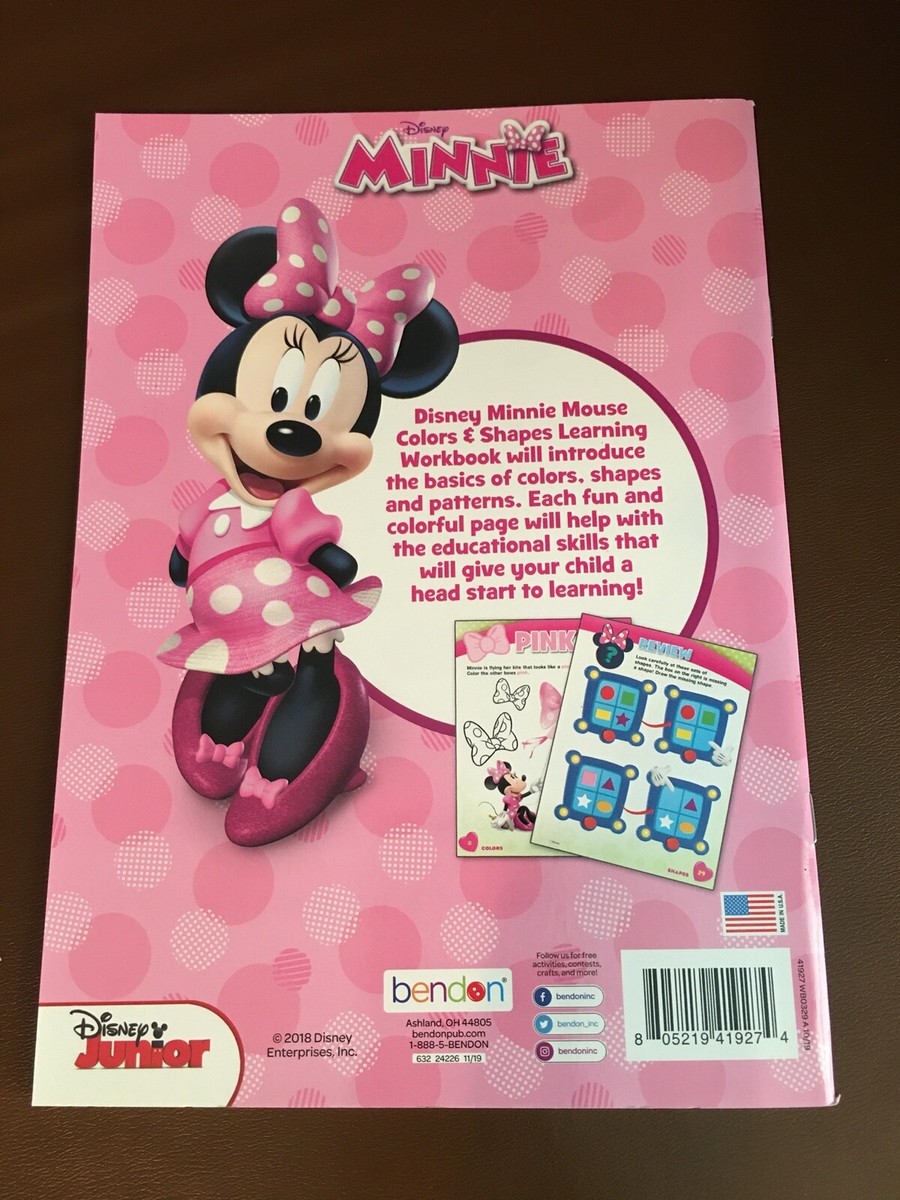 NEW Rare Disney's Minnie Mouse Learning Workbooks Colors