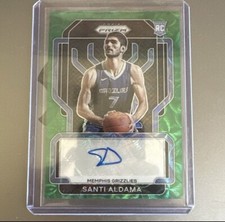 2021-22 Panini Prizm Auto Choice Green Santi Aldama RC AUTO 7/8