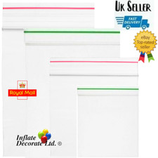 GRIP SEAL BAGS Baggies Resealable Clear Polythene Poly Transparent Zipper & Lock