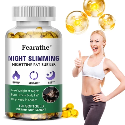 FEARATHE Fettverbrennungskapseln für die Nacht, Gewichtsverlust, Stoffwechsel