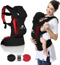 Little TiB Ergonomic Baby Carrier, New Slim Look with Hoodie, Backpack