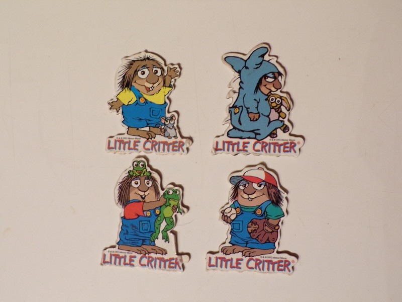 RARE! 4 1992 Little Critter Magnets B Dalton Exclusive Complete set!