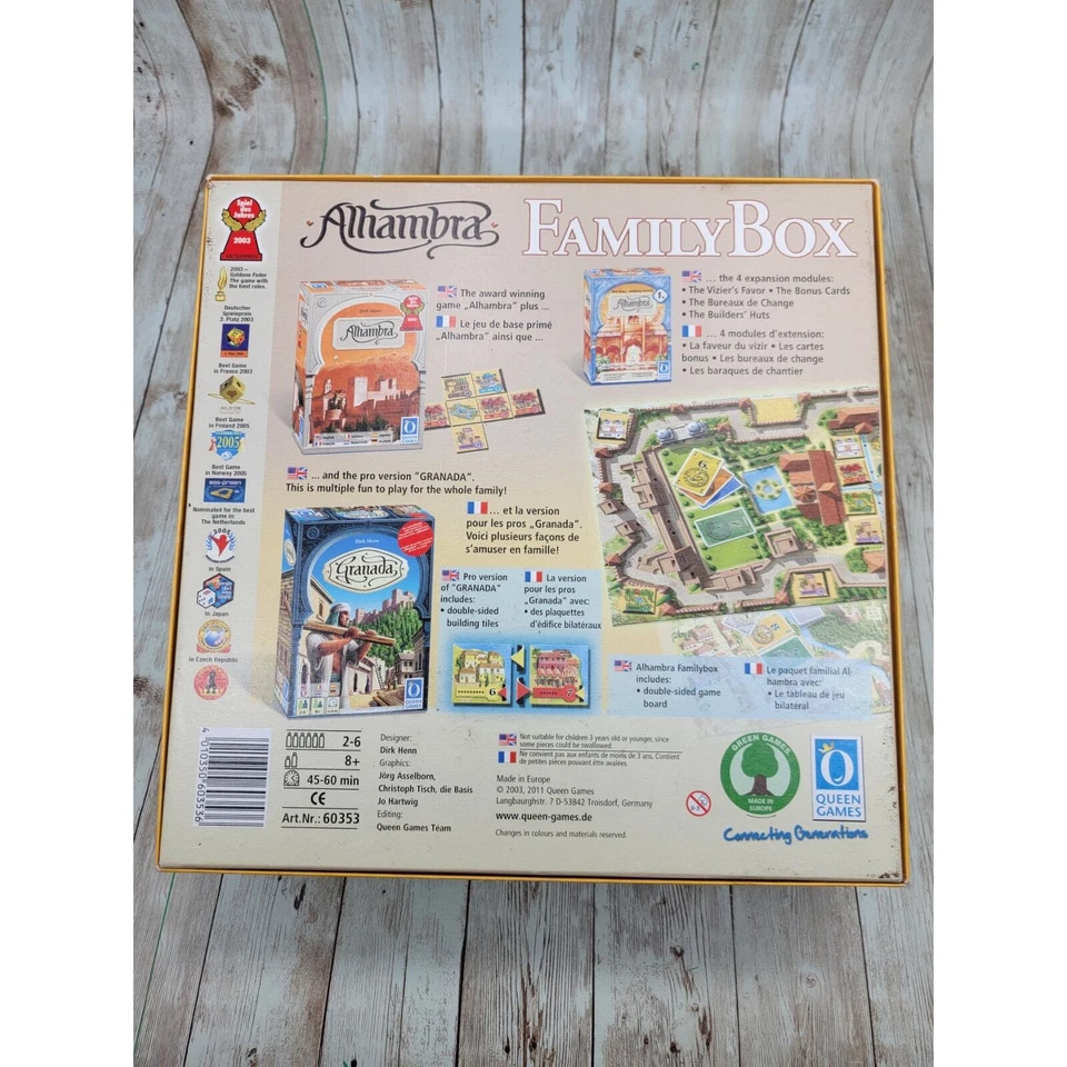 Настольная игра Alhambra Family Box игры Queen с Гранадой - полная - Изображение 2 из 3