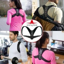 Uniqpro Posture Corrector Black Large For Back and Shoulder Black Large New