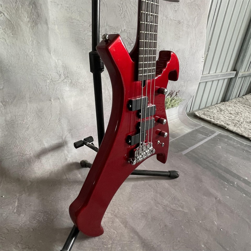 Red 4 Strings Warwick Buzzard John Entwistle Electric Bass Guitar