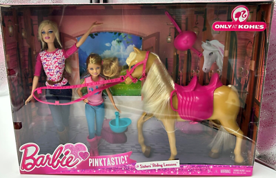 Barbie Pinktastic Sister's Riding Lessons Barbie Stacie Dolls