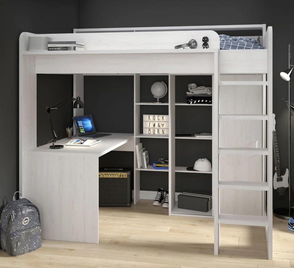 Hochbett Kiefer hell Stauraumbett Funktionsbett Jugendzimmer Parisot Higher - Bild 2 von 4