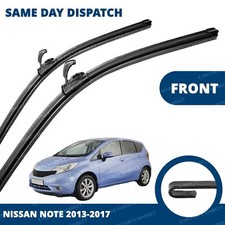 Front Windscreen 24" 14" Flat Aero Wiper Blades Pair for Nissan Note 13-17