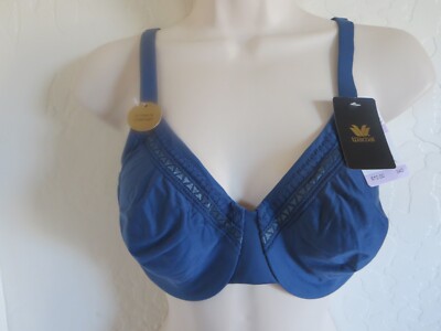 WACOAL 34D #855213 PERFECT PRIMER FULL FIGURE UNDERWIRE BRA, BLUE, NWT $70