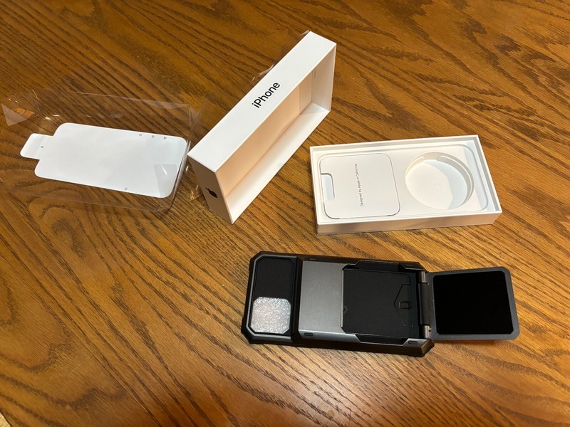 New iPhone 12 Box Original Apple Retail Packaging with Credit Card Case & cables