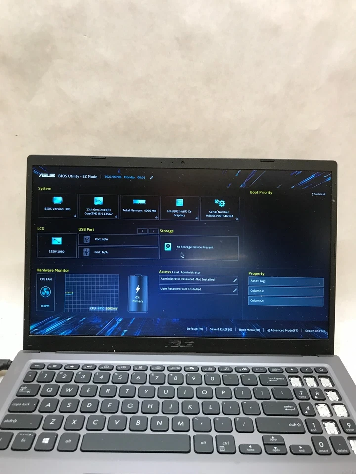 Asus F515E 15" F515EA-DB55 Intel Core i5-1135G7 4GB RAM NO SSD/OS For Parts - DW - Image 2 of 4