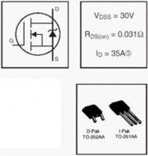 (10psc)   IRLR3303PBF Power MOSFET N-ch 35A