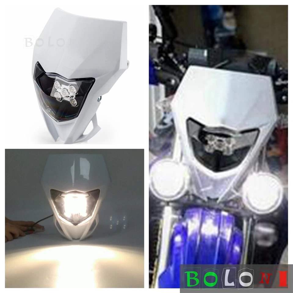 Dirt Bike LED Headlight For Yamaha WR YZ TTR 110 125 225 230 250 400 450 426 New — 第 4/4 张图片