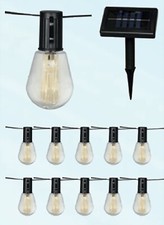 Luxform Garden Outdoor Solar LED String Fairy Bulb Fence Cosy Hanging Lights