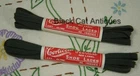 Orig Vintage Corticelli Red Label Shoe Laces Khaki Lot of 2 Assorted Sizes NOS