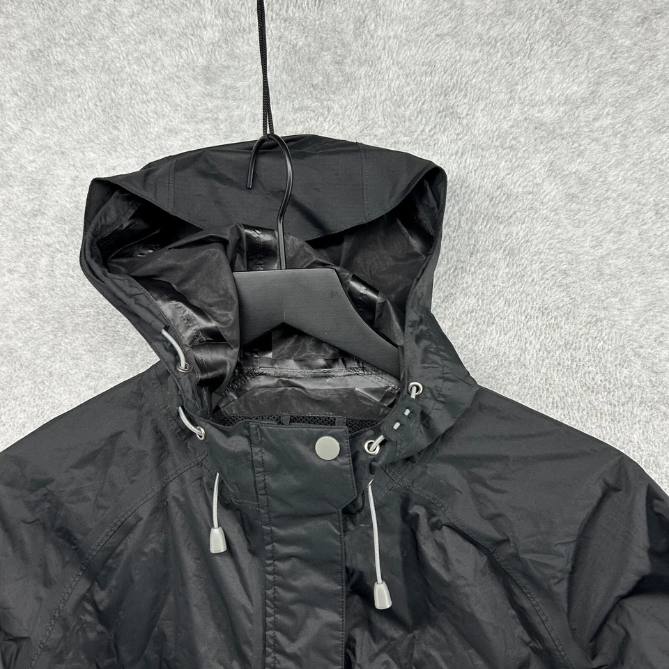 Quebra-vento feminino White Sierra tamanho médio preto manga longa com capuz zíper completo - Imagem 4 de 4