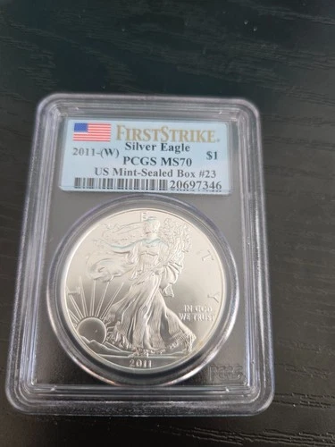 2011 (W) $1 American Silver Eagle $1 Silver PCGS MS 70 (BU) First Strike  sale