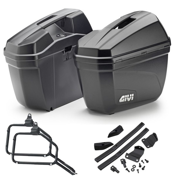 Givi E22N Seitentaschen + Rahmen FüR Honda CRF 1000 Africa Twin 2018 Schwarz-image
