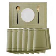 Set de Table Lavable Antidérapant Résistant à la Chaleur Anti-Taches PVC