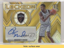 2017 Panini Spectra Locked In Gold Prizm 8/10 Rodney Hood #LI-RHD Auto READ 0c2