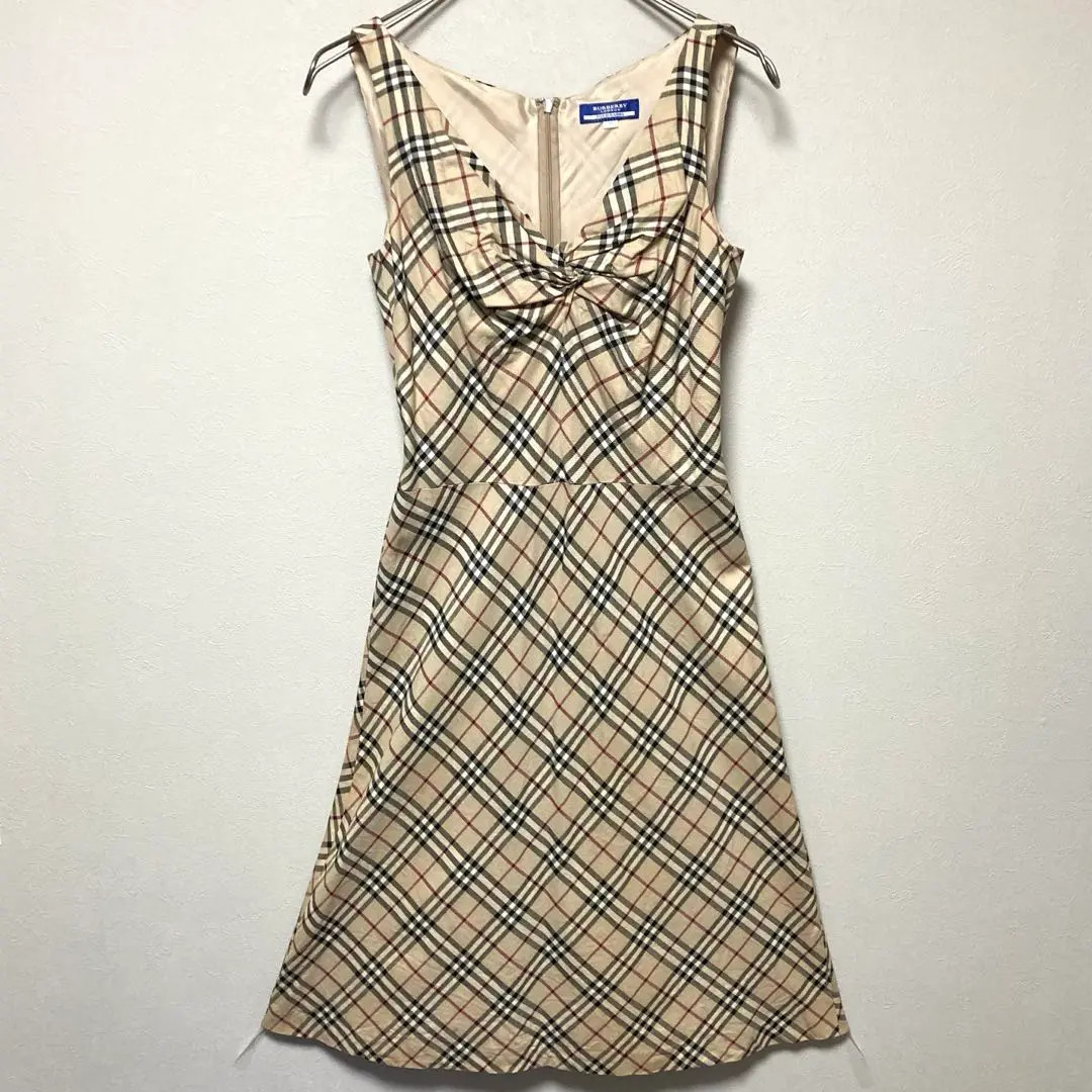 BURBERRY BLUE LABEL ノバチェック Dress 38 BURBERRY BLUE LABEL Nova Check Dress Beige Size 38 Used JP F/S | eBay