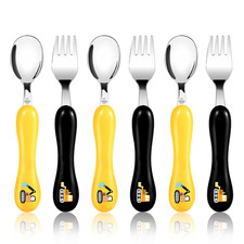 6 Pieces Toddler Utensils, Kids Silverware for 2 3 4 Years Old, Stainless Steel