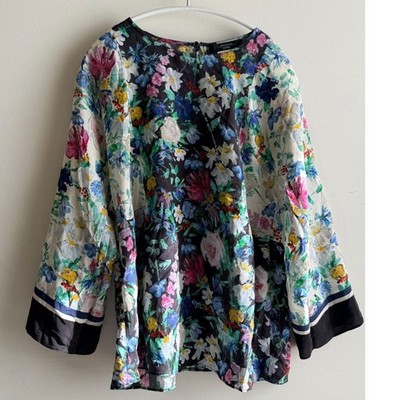 Garden Bouquet 100% Silk Blouse - Max Mara Weekend - 8