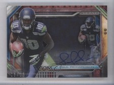 2014 Topps Strata Signature Relics Ruby 3/15 Paul Richardson Patch Auto 1q7