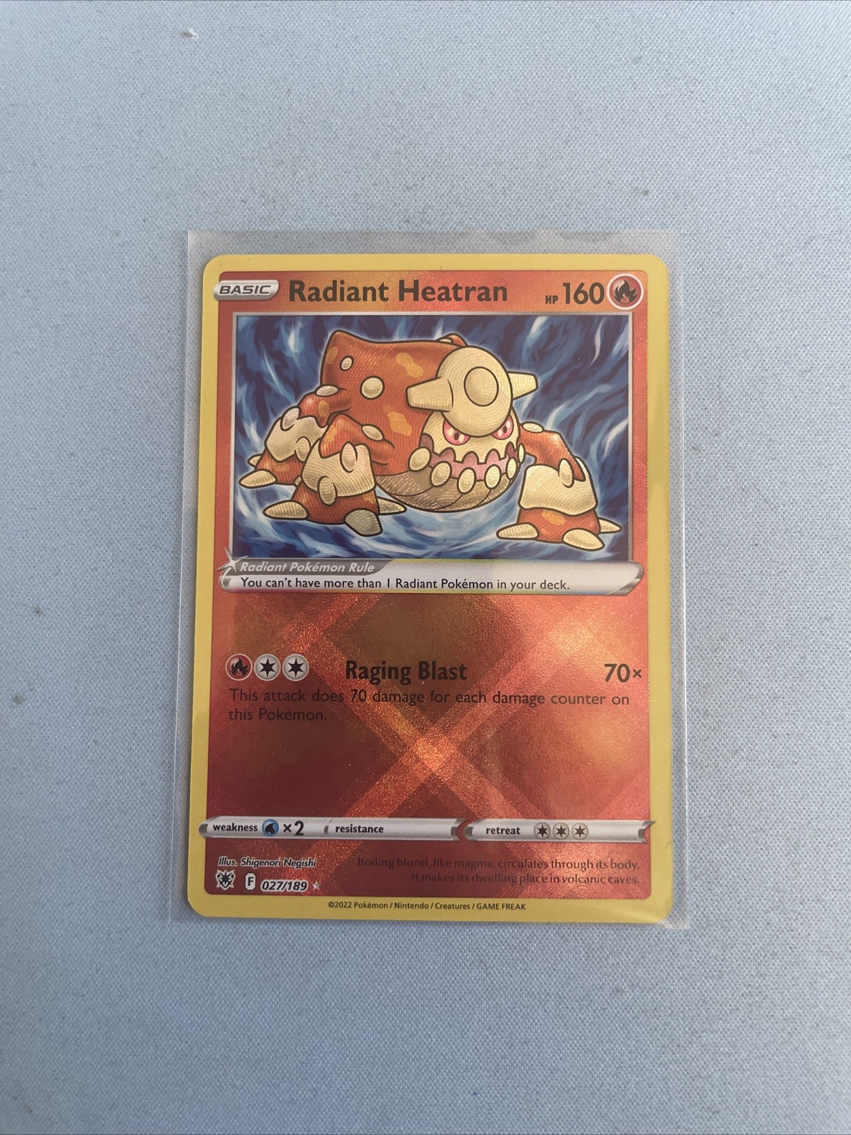 Radiant Heatran 027/189 Swsh10: Astral Radiance Holo Pokemon TCG Card English NM