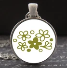 New ListingPyrex Crazy Daisy Pattern Vintage Refrigerator Dish Art Photo Necklace Pendant