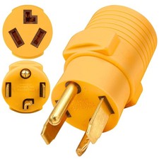 4 Prong to 3 Prong Dryer Adapter, NEMA 14-30P Male to 10-30R Female, 4-Prong ...